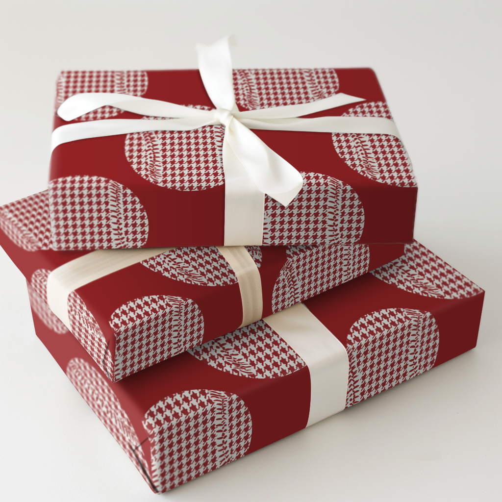 Christmas Houndstooth Baseball
