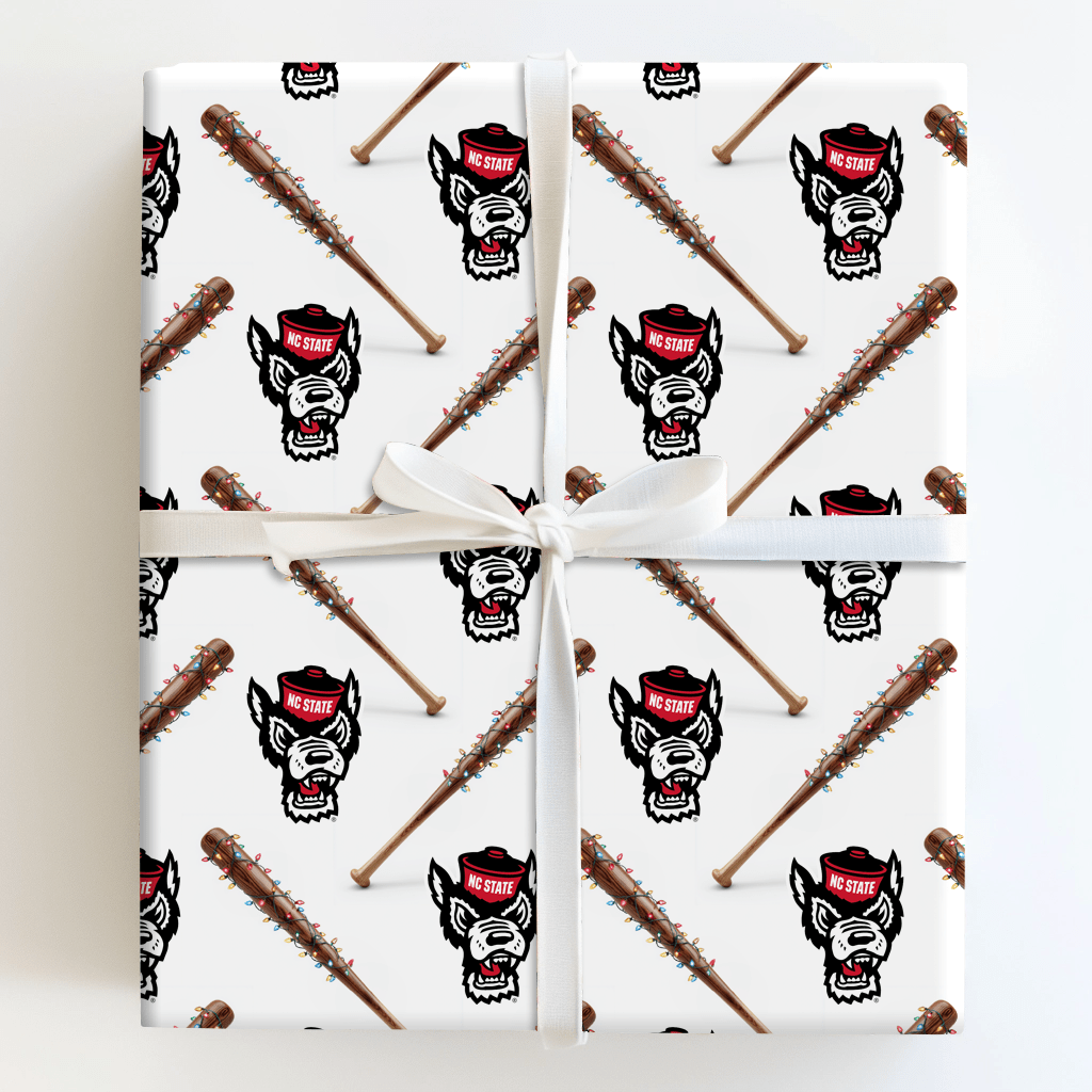 North Carolina State Holiday Sluggers - Wrapping Paper - Aspen & Arlo