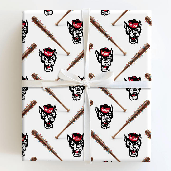 North Carolina State Holiday Sluggers - Wrapping Paper - Aspen & Arlo