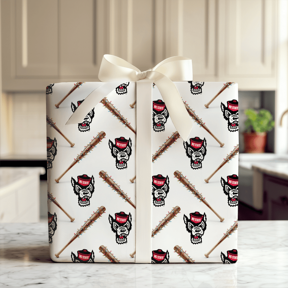 North Carolina State Holiday Sluggers - Wrapping Paper - Aspen & Arlo
