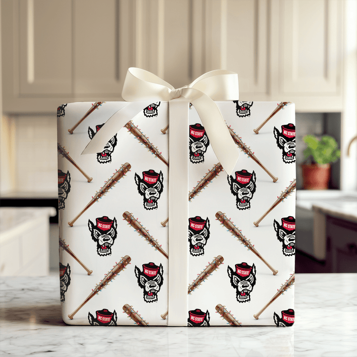 North Carolina State Holiday Sluggers - Wrapping Paper - Aspen & Arlo