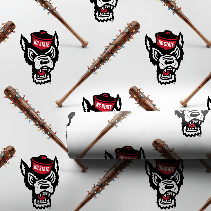 North Carolina State Holiday Sluggers - Wrapping Paper - Aspen & Arlo