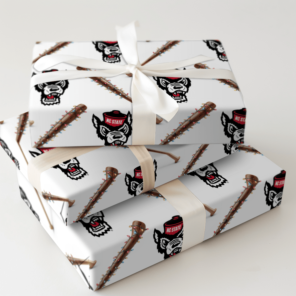 North Carolina State Holiday Sluggers - Wrapping Paper - Aspen & Arlo