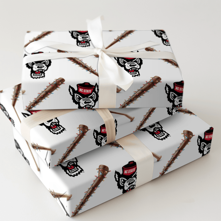 North Carolina State Holiday Sluggers - Wrapping Paper - Aspen & Arlo
