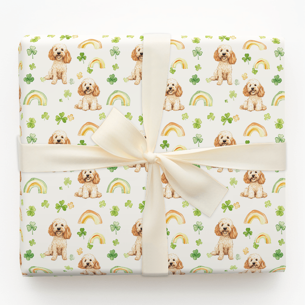 Rainbows with the Cavapoo - Wrapping Paper - Aspen & Arlo