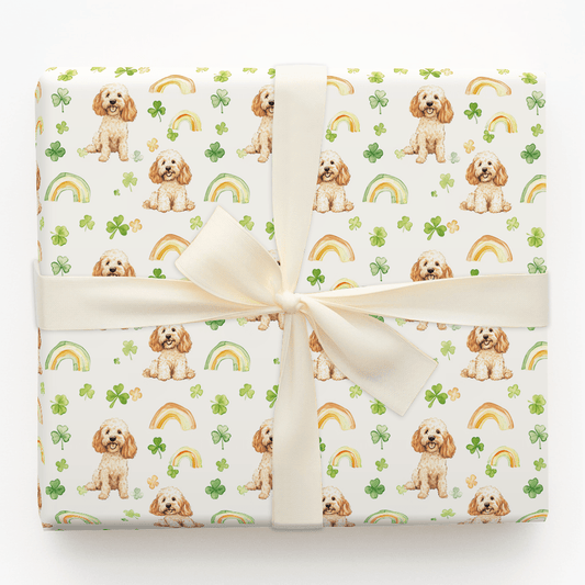Rainbows with the Cavapoo - Wrapping Paper - Aspen & Arlo