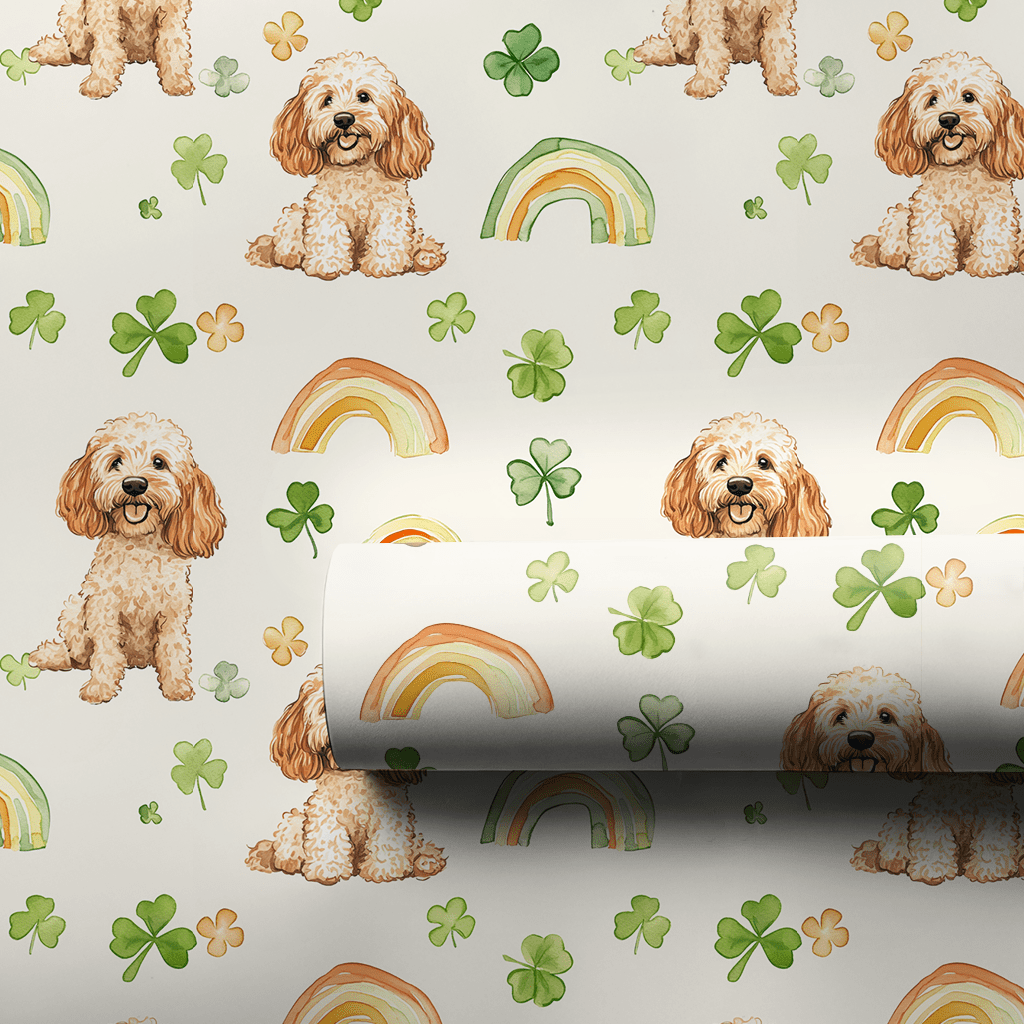 Rainbows with the Cavapoo - Wrapping Paper - Aspen & Arlo