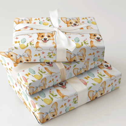 Hoppy Corgi Easter - Wrapping Paper - Aspen & Arlo