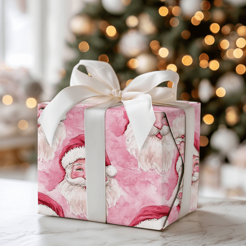 Blushing Claus - Wrapping Paper - Aspen & Arlo