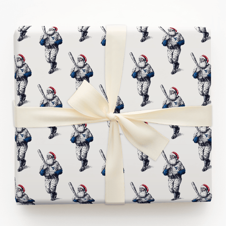 Santa’s Snowball at the Plate - Wrapping Paper - Aspen & Arlo
