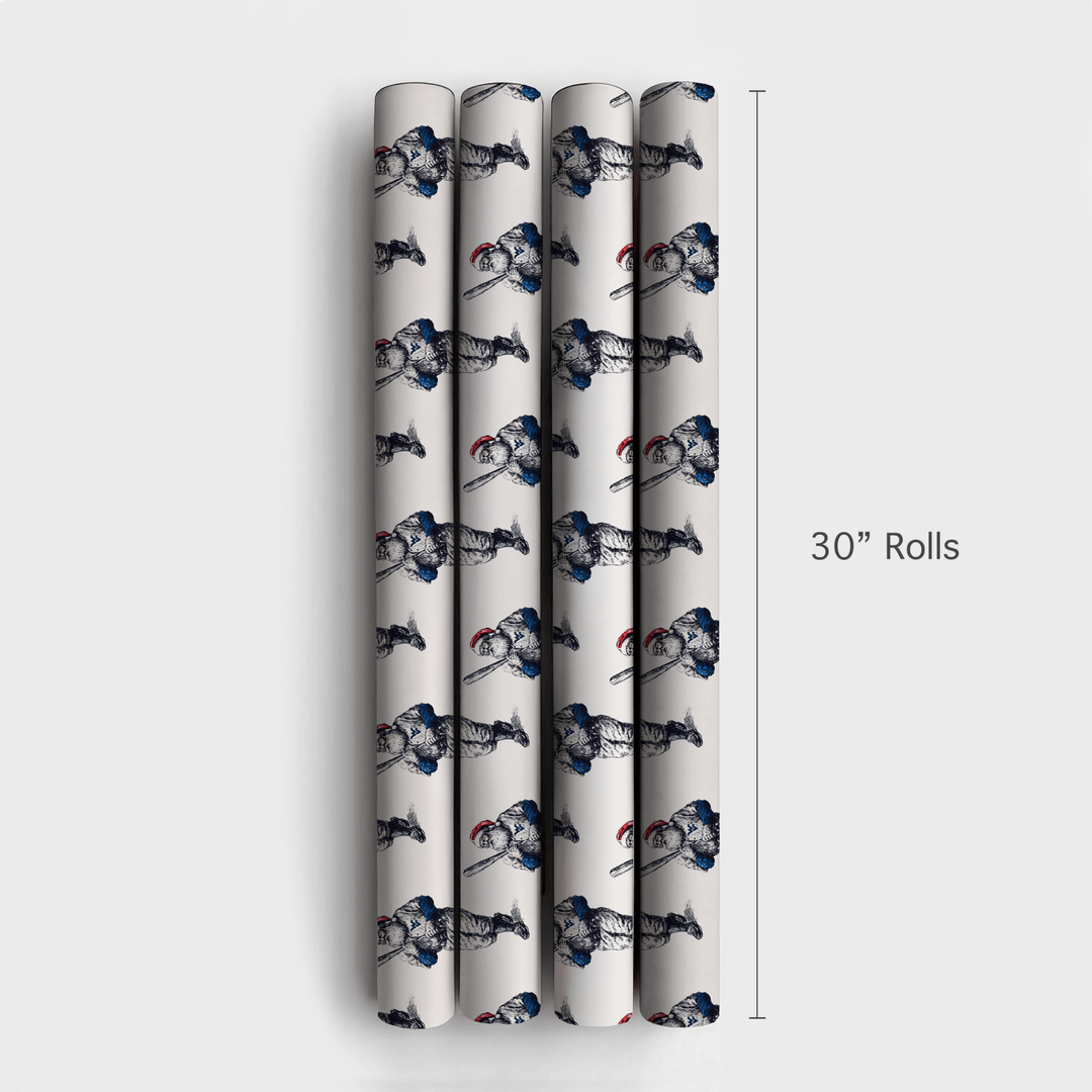 Santa’s Snowball at the Plate - Wrapping Paper - Aspen & Arlo
