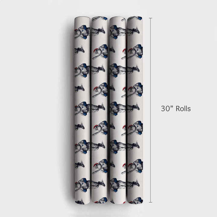 Santa’s Snowball at the Plate - Wrapping Paper - Aspen & Arlo