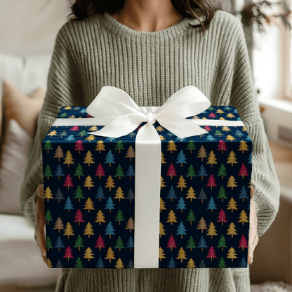 Silent Stitch Tree - Wrapping Paper - Aspen & Arlo