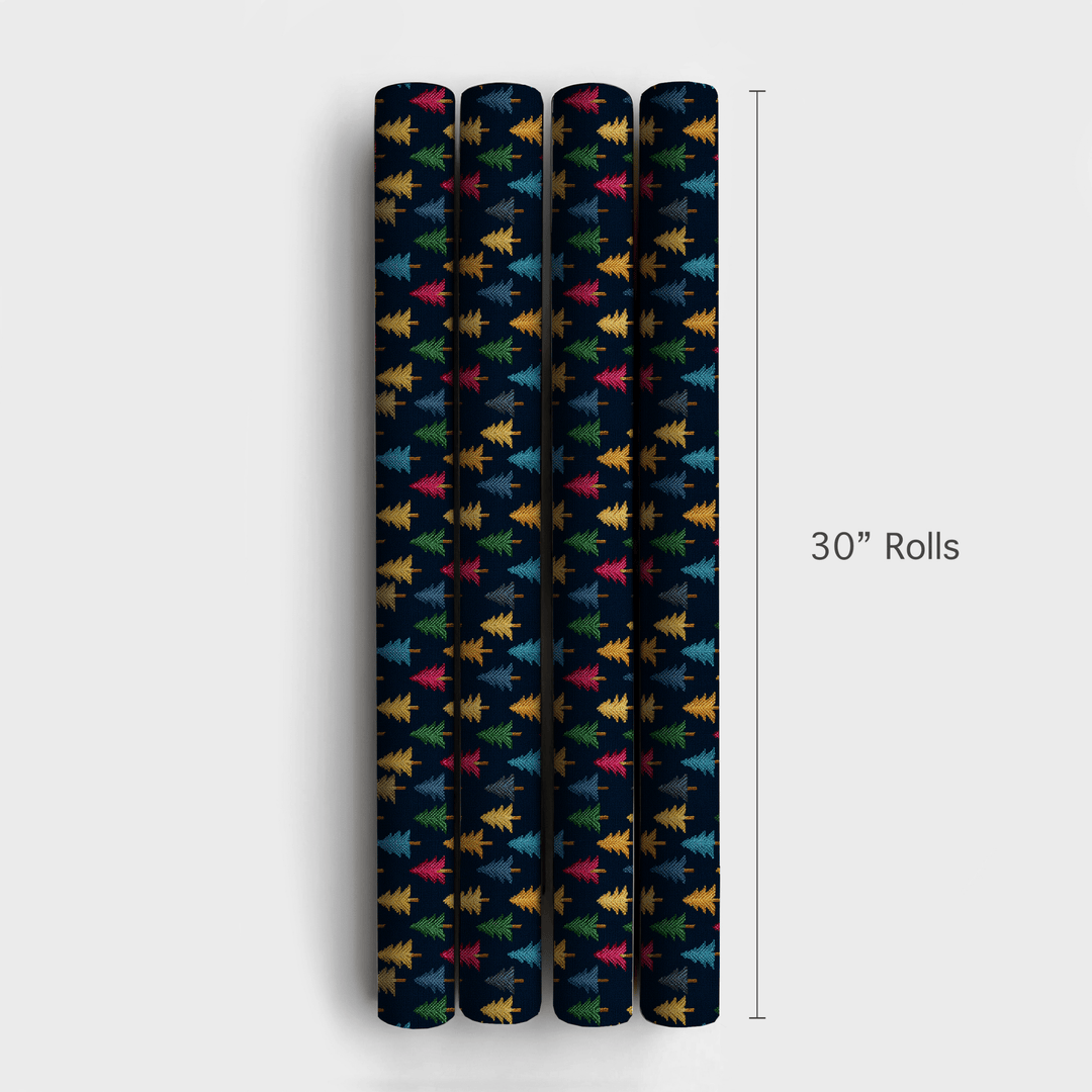 Silent Stitch Tree - Wrapping Paper - Aspen & Arlo