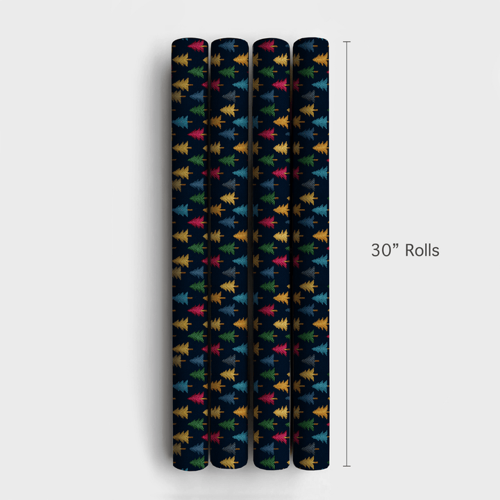 Silent Stitch Tree - Wrapping Paper - Aspen & Arlo
