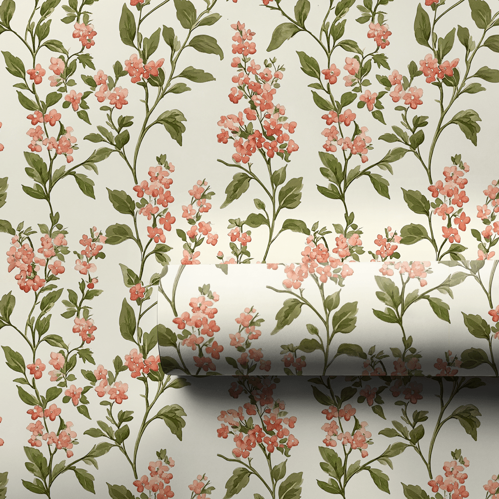 Soft Vines Ivory - Wrapping Paper - Aspen & Arlo