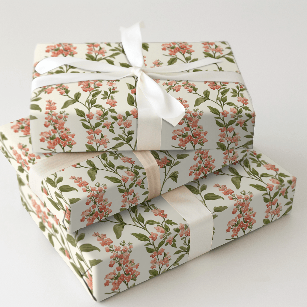 Soft Vines Ivory - Wrapping Paper - Aspen & Arlo