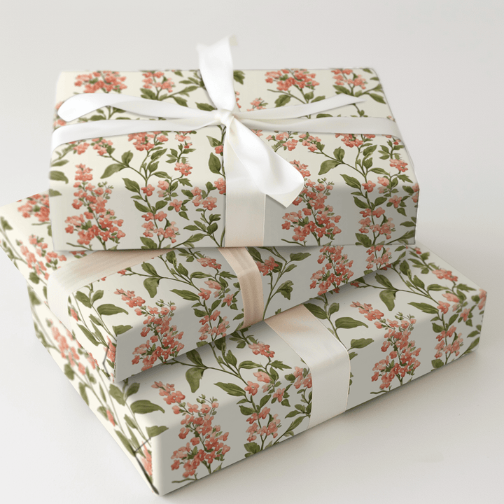 Soft Vines Ivory - Wrapping Paper - Aspen & Arlo