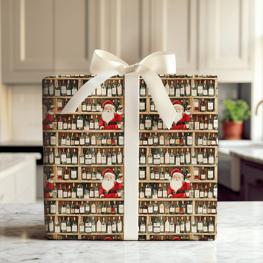 North Pole Wines - Wrapping Paper - Aspen & Arlo
