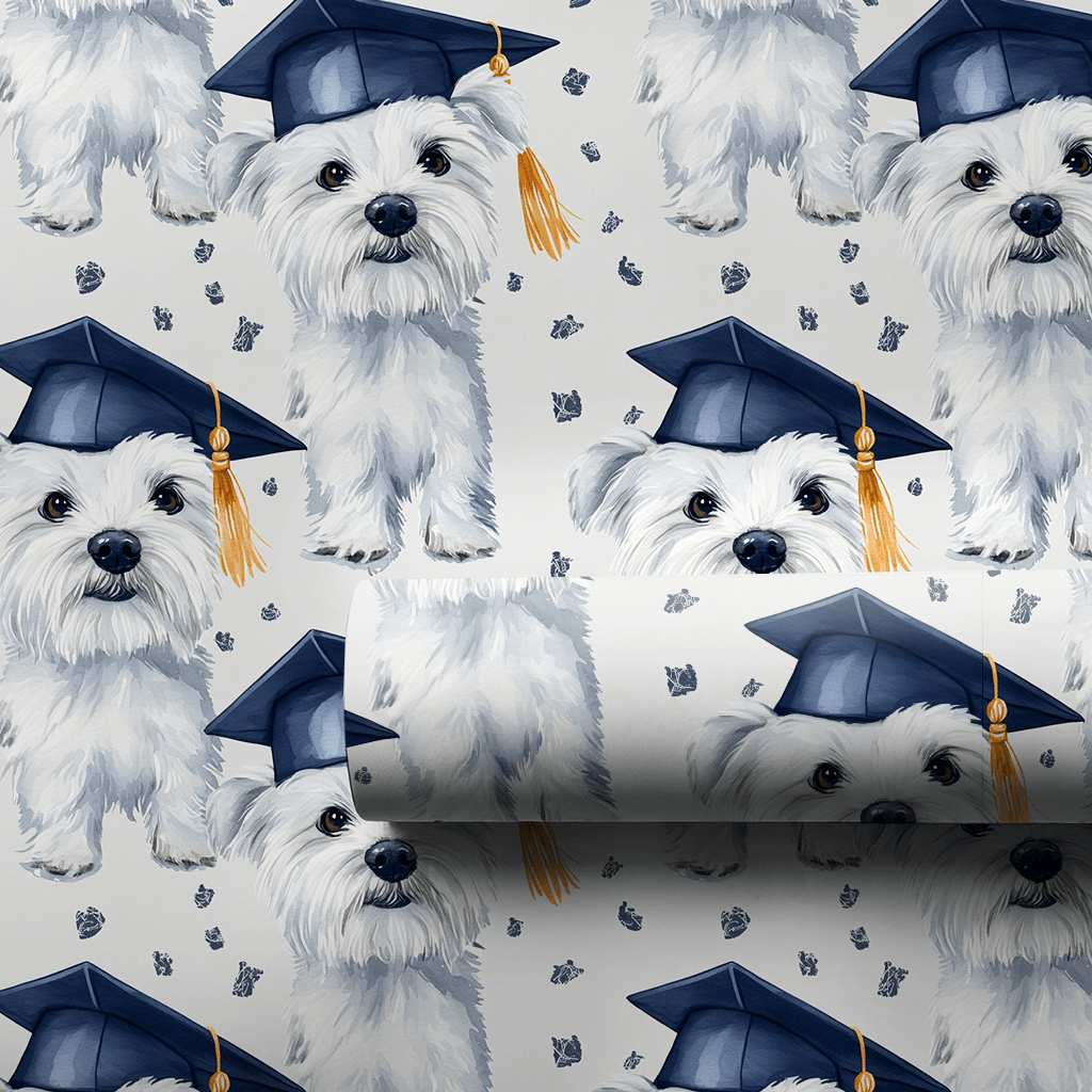 Westie Graduate - Wrapping Paper - Aspen & Arlo
