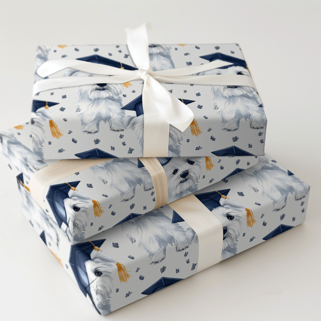 Westie Graduate - Wrapping Paper - Aspen & Arlo