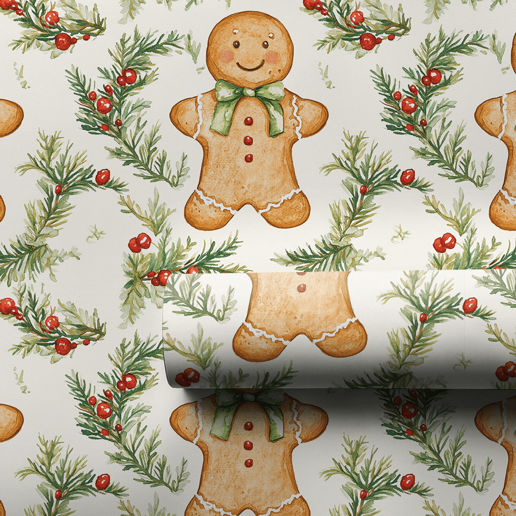 Gingerbread Joy - Wrapping Paper - Aspen & Arlo