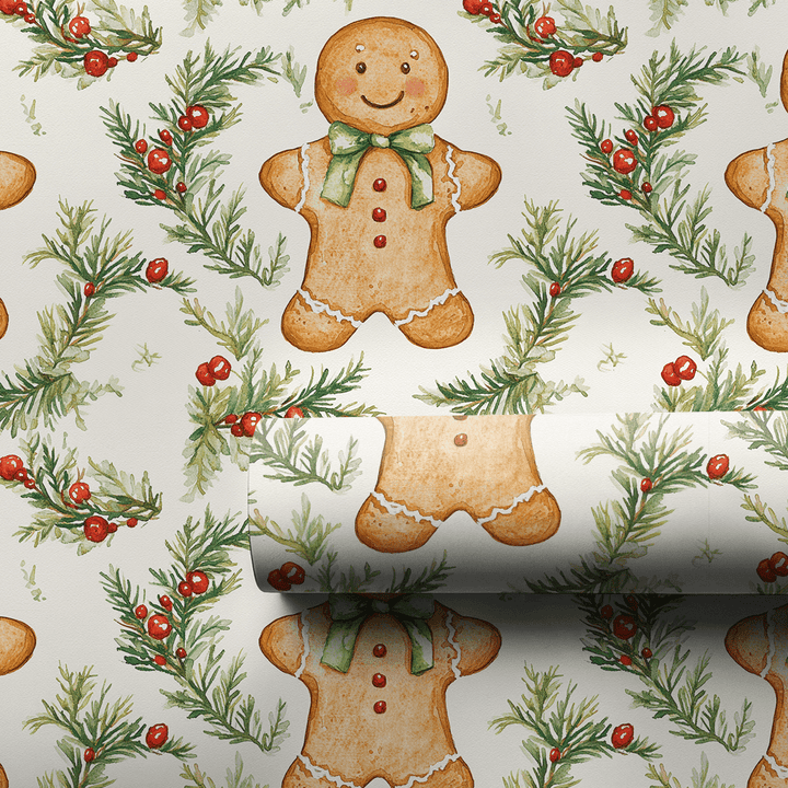 Gingerbread Joy - Wrapping Paper - Aspen & Arlo
