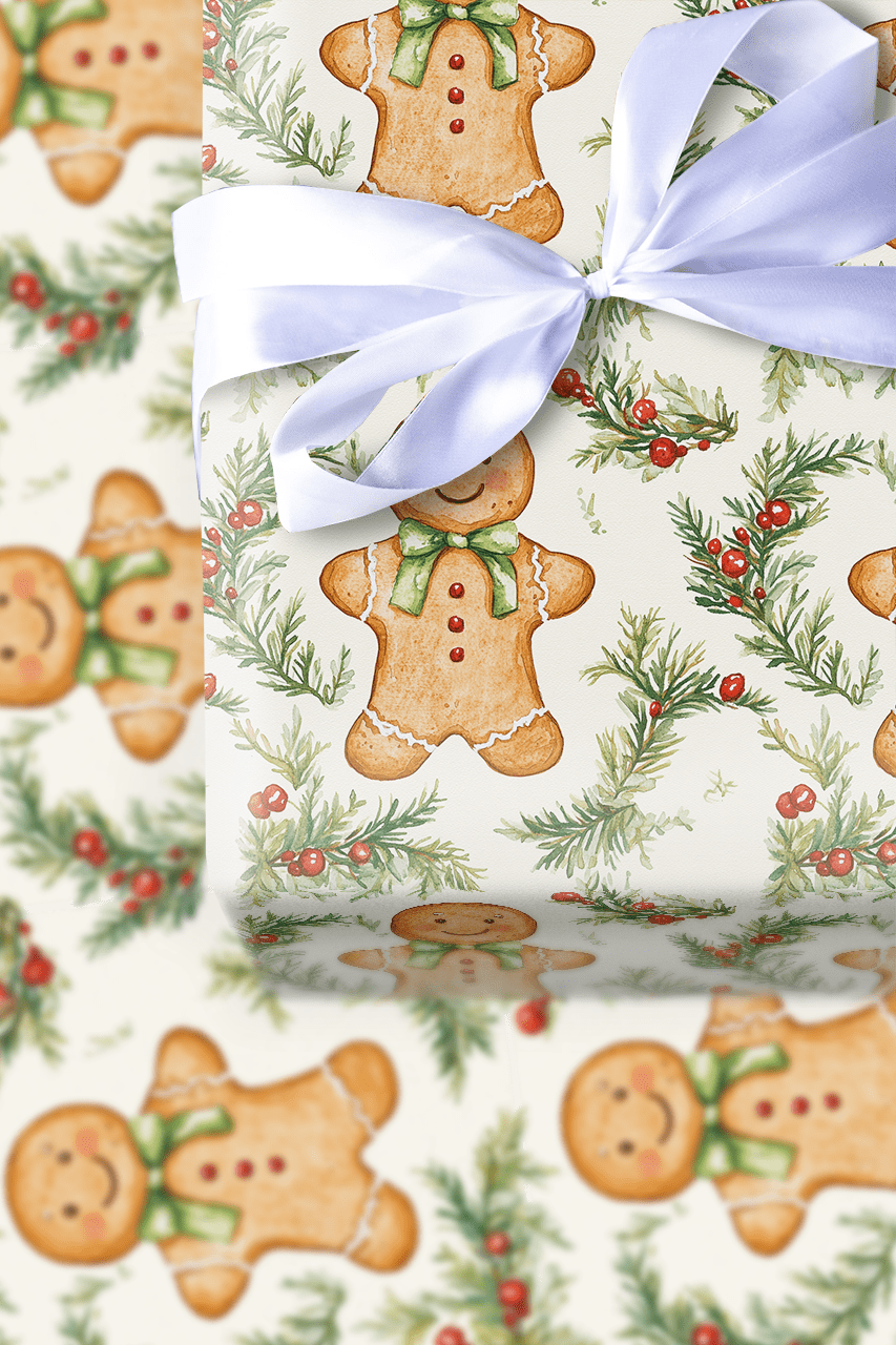 Gingerbread Joy - Wrapping Paper - Aspen & Arlo