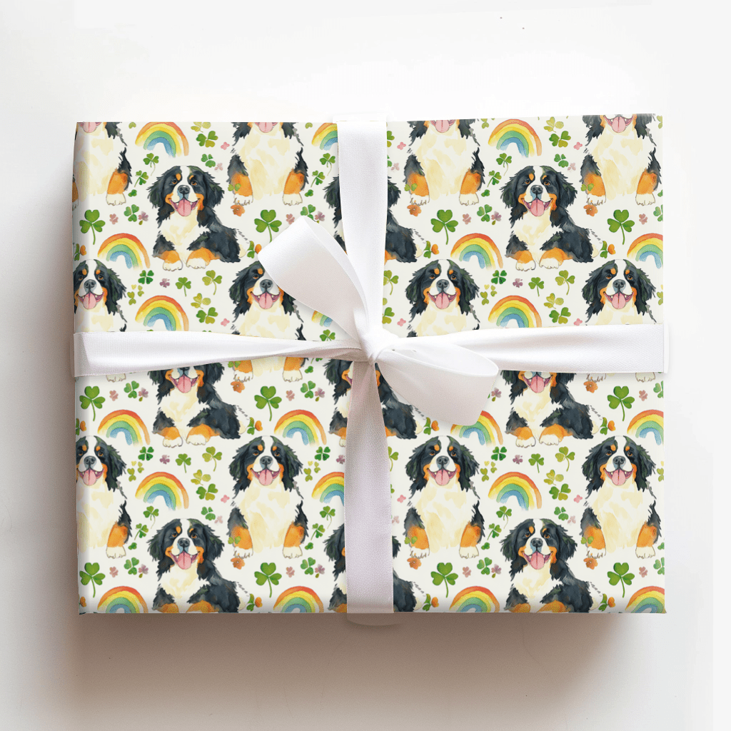 Rainbows with the Bernese Mountain Dog - Wrapping Paper - Aspen & Arlo