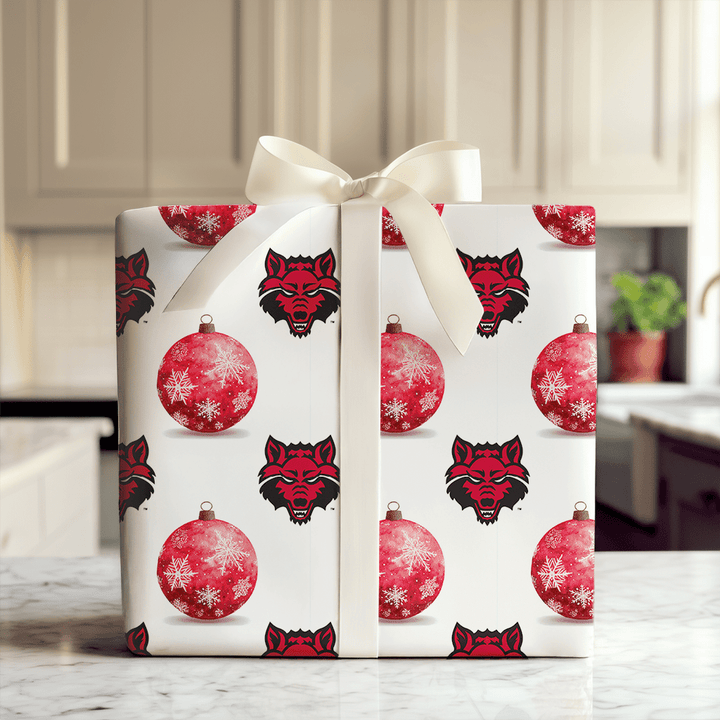 Wolves and Ornaments - Wrapping Paper - Aspen & Arlo