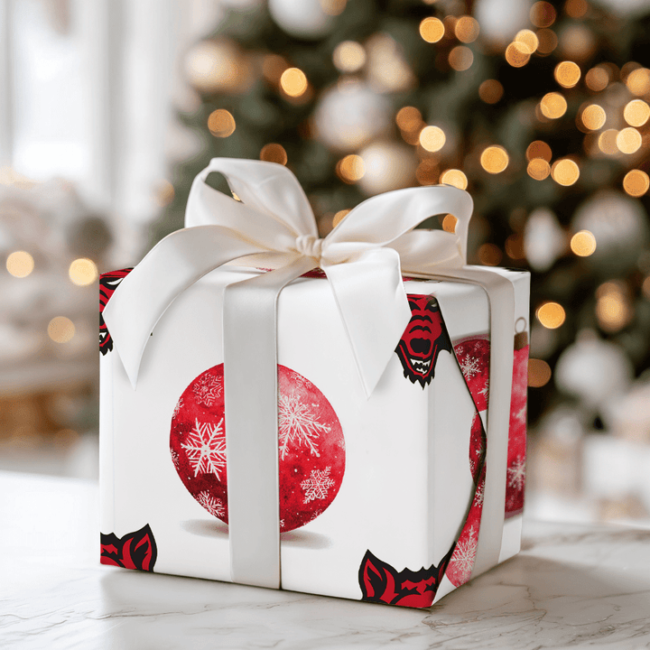 Wolves and Ornaments - Wrapping Paper - Aspen & Arlo