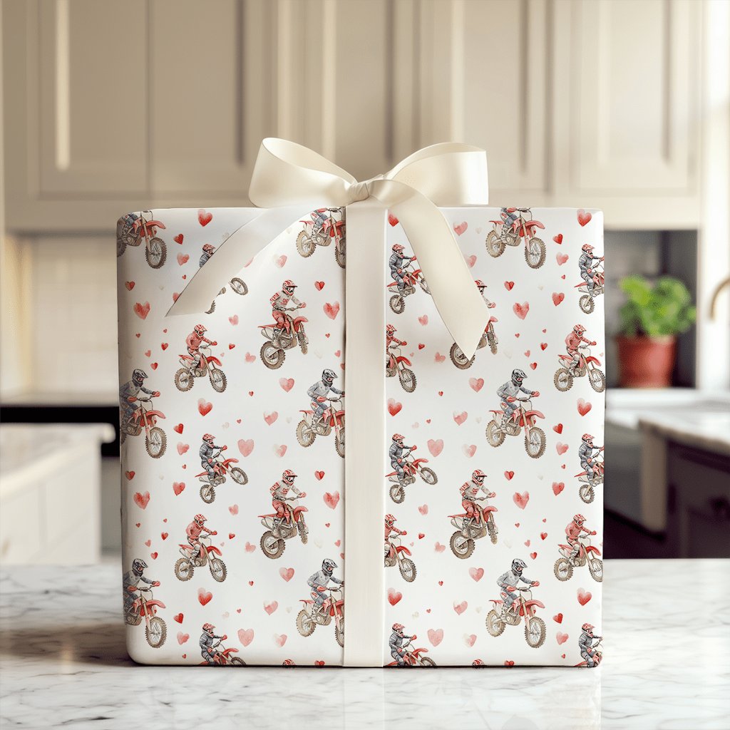 Gear Up for Love - Wrapping Paper - Aspen & Arlo