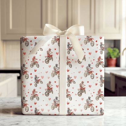 Gear Up for Love - Wrapping Paper - Aspen & Arlo