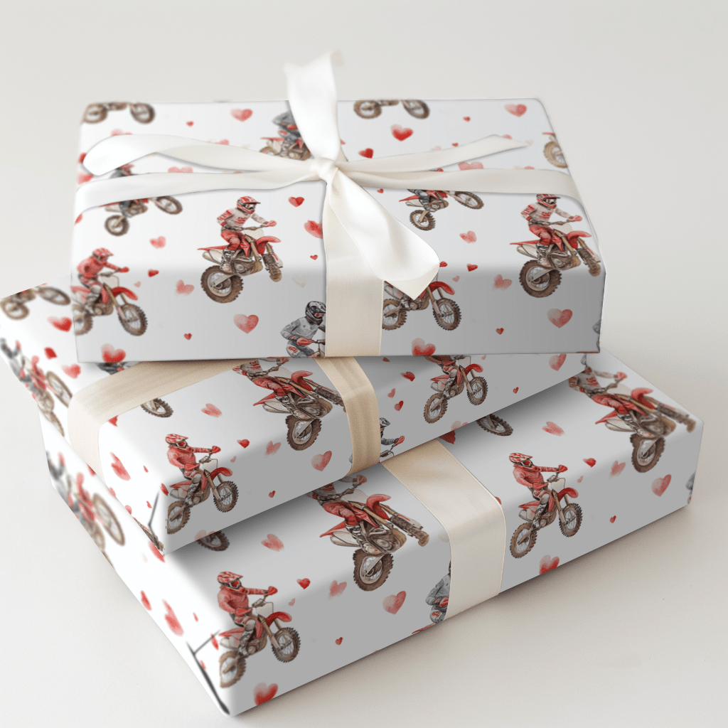 Gear Up for Love - Wrapping Paper - Aspen & Arlo