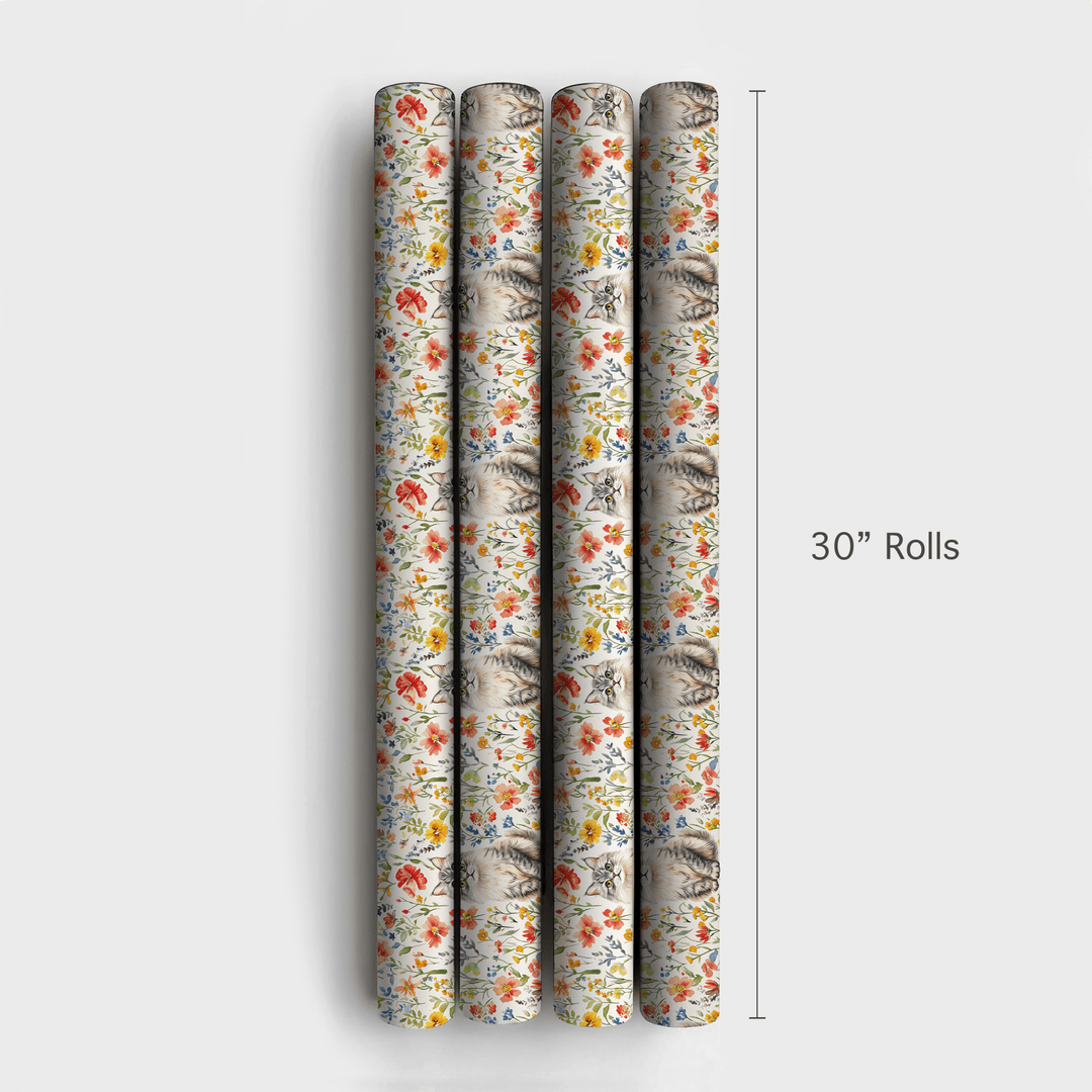 Garden Day with the Siberian - Wrapping Paper - Aspen & Arlo
