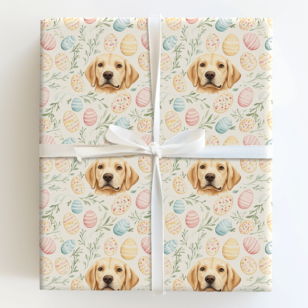 Easter Eggs with the Yellow Lab - Wrapping Paper - Aspen & Arlo