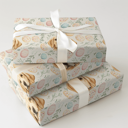Easter Eggs with the Yellow Lab - Wrapping Paper - Aspen & Arlo
