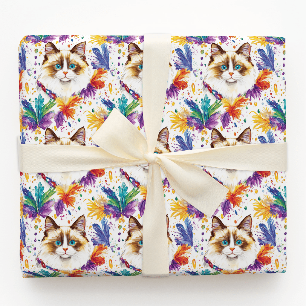 Mardi Gras Ragdoll - Wrapping Paper - Aspen & Arlo