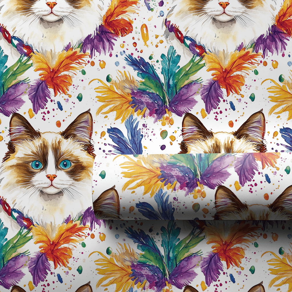 Mardi Gras Ragdoll - Wrapping Paper - Aspen & Arlo