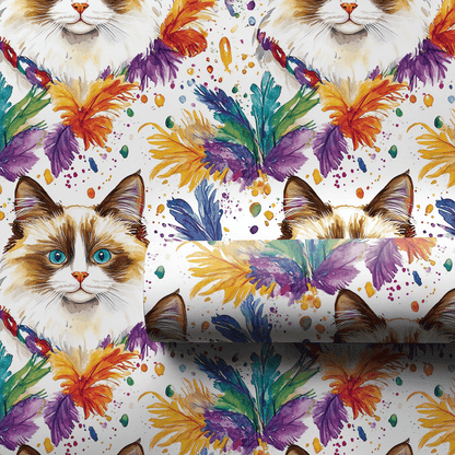 Mardi Gras Ragdoll - Wrapping Paper - Aspen & Arlo