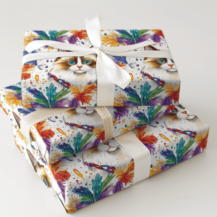 Mardi Gras Ragdoll - Wrapping Paper - Aspen & Arlo
