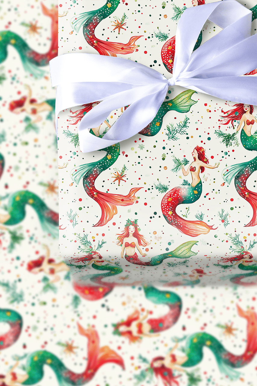 Mermaid Christmas - Wrapping Paper - Aspen & Arlo