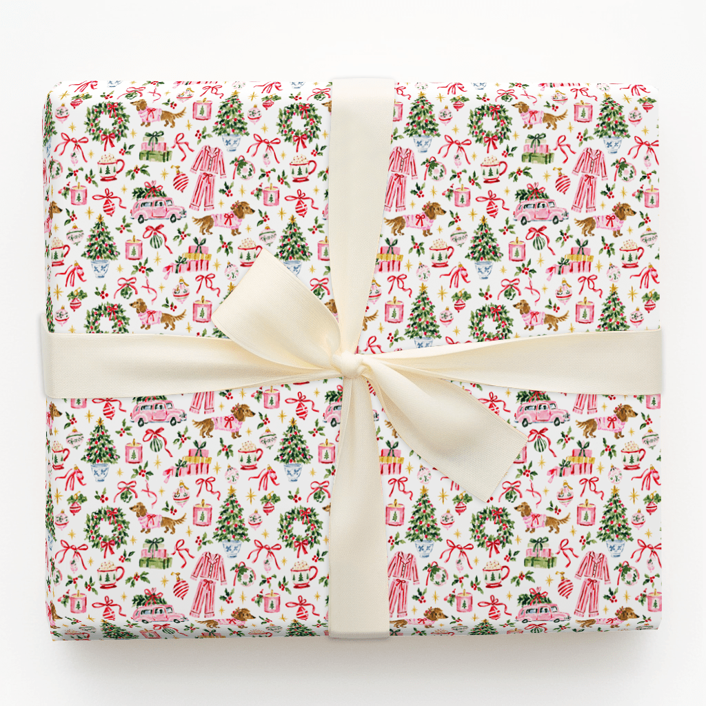 Doxie Pajama Party - Wrapping Paper - Aspen & Arlo