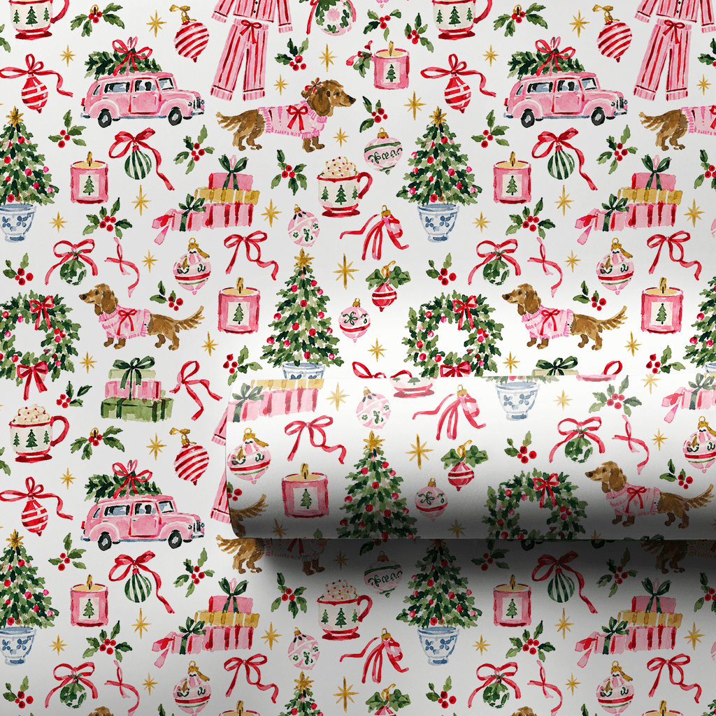 Doxie Pajama Party - Wrapping Paper - Aspen & Arlo