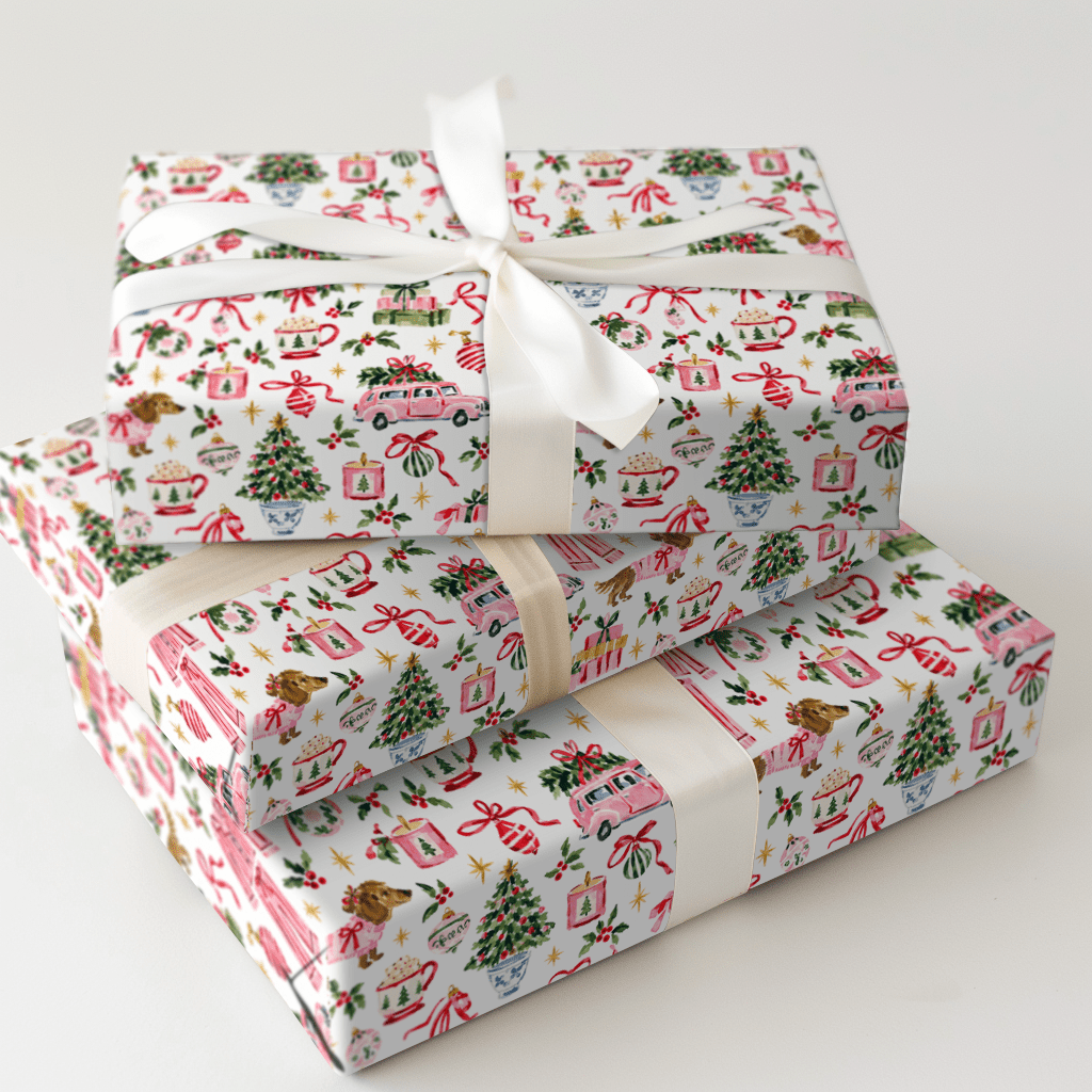 Doxie Pajama Party - Wrapping Paper - Aspen & Arlo