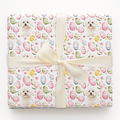 Easter Eggs with the Maltese - Wrapping Paper - Aspen & Arlo