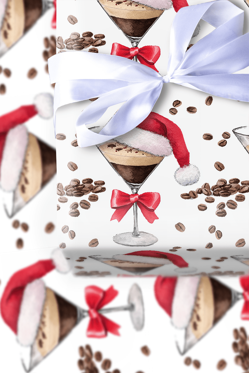 Santa Espresso - Wrapping Paper - Aspen & Arlo