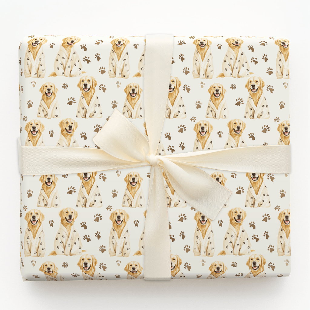 Sleepover with the Goldens - Wrapping Paper - Aspen & Arlo