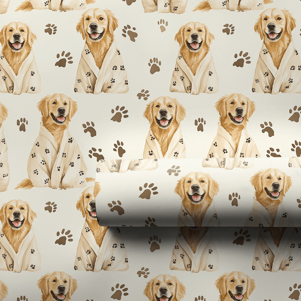 Sleepover with the Goldens - Wrapping Paper - Aspen & Arlo