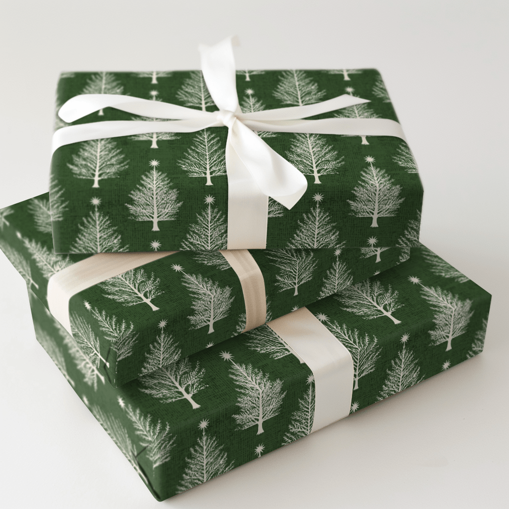 Pine Stars - Wrapping Paper - Aspen & Arlo